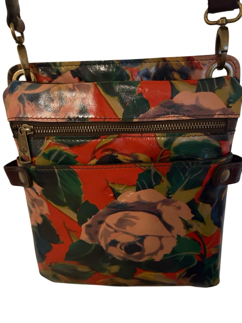NWT PATRICIA NASH FRANCESCA , Color is WINTER BLOOM, , LEATHER CROSSBODY